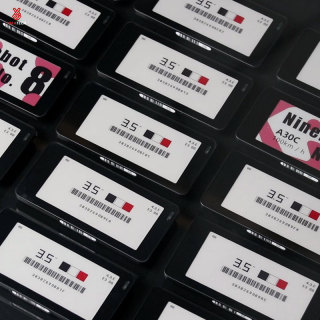 3.5 بوصة ملصق رف إلكتروني متعدد اللغات