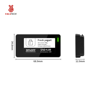 ملصق رف رقمي متعدد اللغات مقاس 2.13 بوصة مقاوم للماء