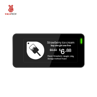 ملصق رف رقمي متعدد اللغات مقاس 2.9 بوصة مقاوم للماء