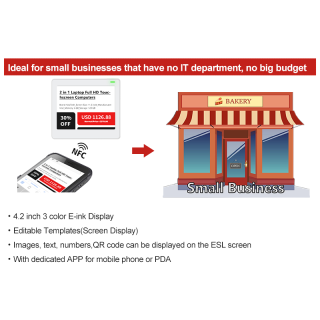 بطاقة سعر رقمية NFC مقاس 4.2 بوصة